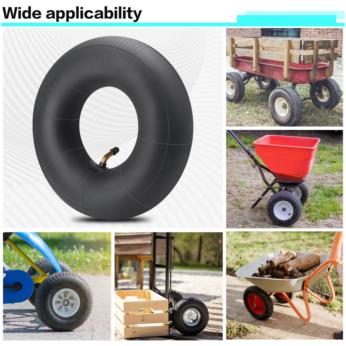 SIMEIQI 4.10/3.50-6 compatible tube enables versatile equipment use