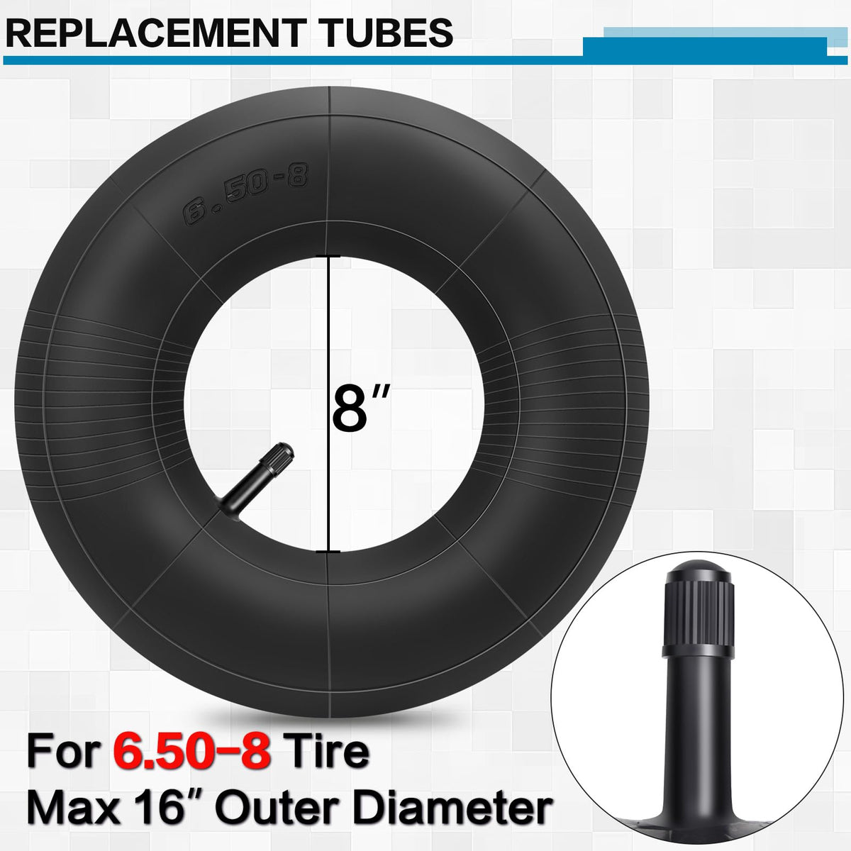 SIMEIQI TR-13 straight valve close-up for easy inflation