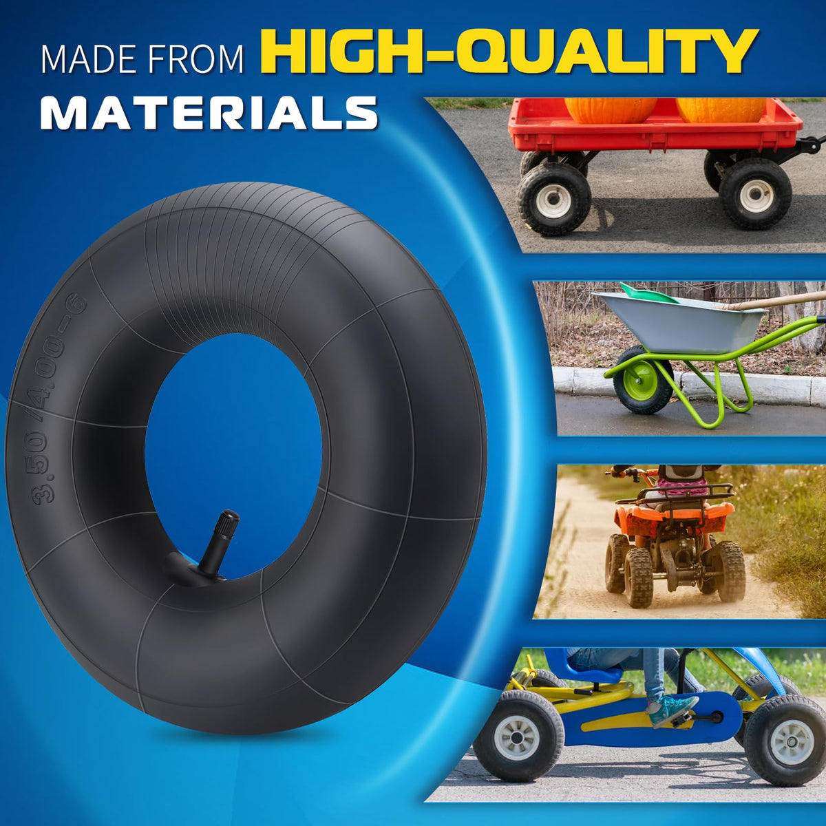 SIMEIQI natural rubber construction boosts air tightness and durability for mowers.