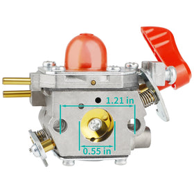 SIMPERAC blower parts kit image featuring gasket, fuel lines, and primer bulbs.