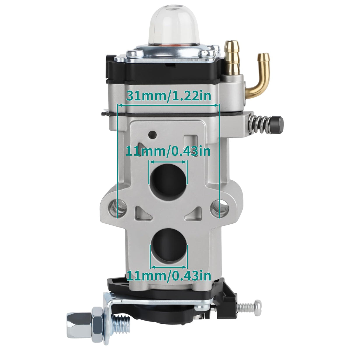 SIMPERAC carburetor components with primer bulbs and filter for easy assembly.