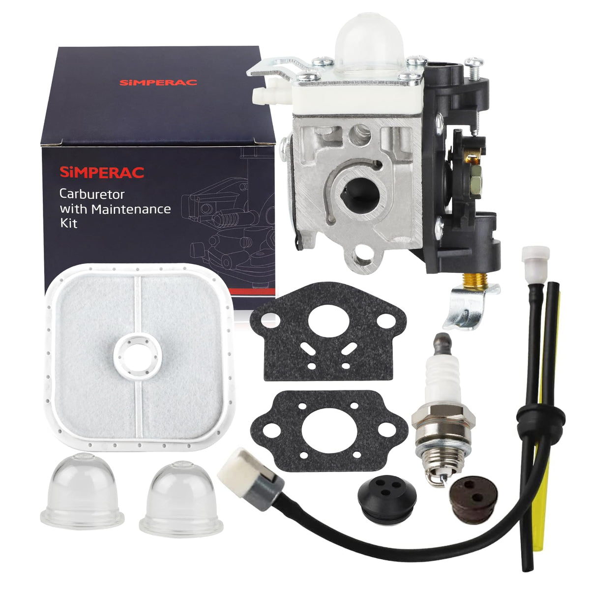 SIMPERAC Echo PB-265LN carburetor kit - close-up view of replacement unit for precise fit