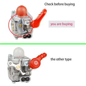 SIMPERAC carburetor for Husqvarna GBV345—image highlights ready-to-install replacement.