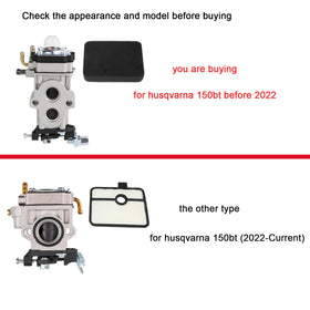 SIMPERAC Husqvarna 350BT carburetor in backpack blower for smooth performance upgrade.