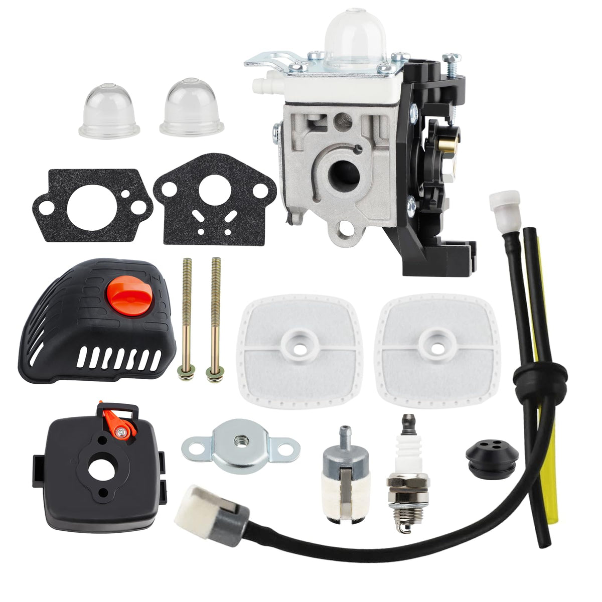 SIMPERAC SRM 225 carburetor front view shows compatibility with Echo tools