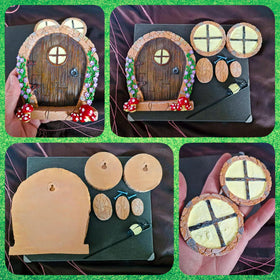 Simple Creativity fairy door highlights mini fairy garden décor outside