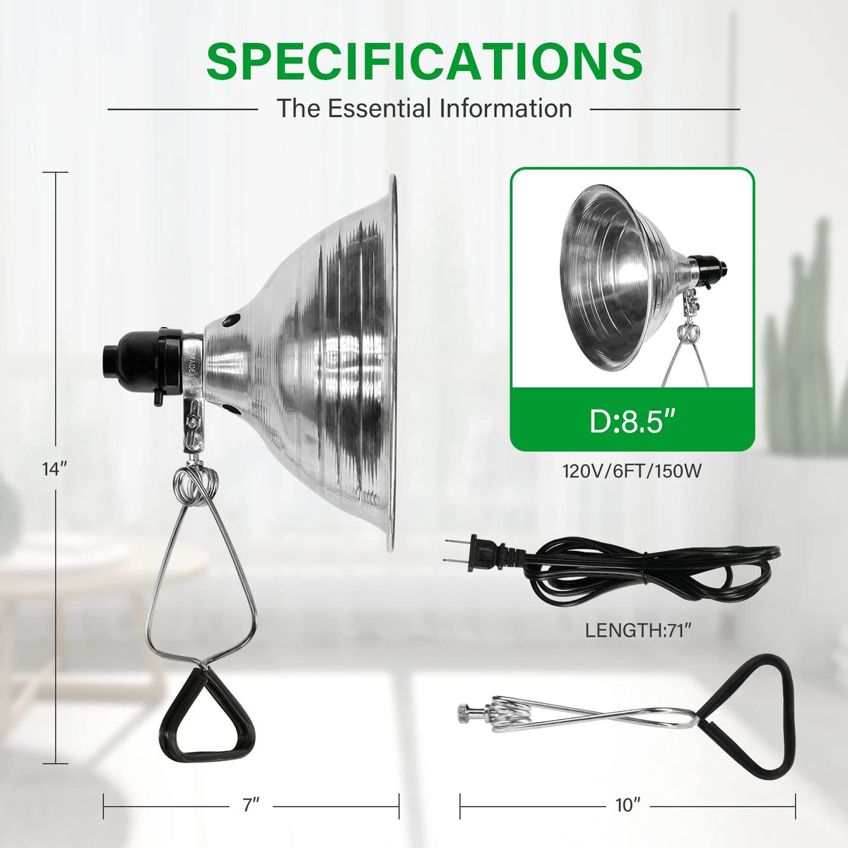 Simple Deluxe non-marring clamps protect surfaces while securing light
