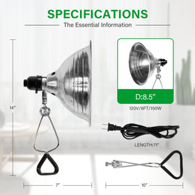 Simple Deluxe non-marring clamps protect surfaces while securing light