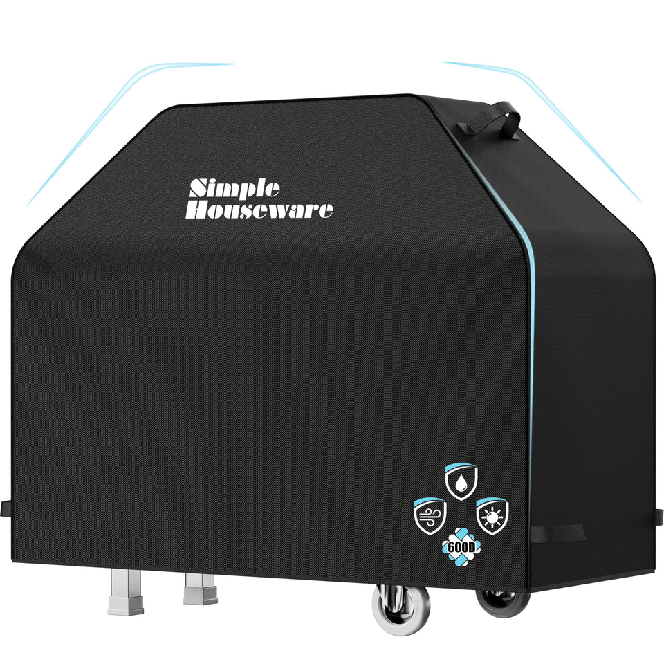 Simple Houseware 55in grill cover front view protects against sun and rain.