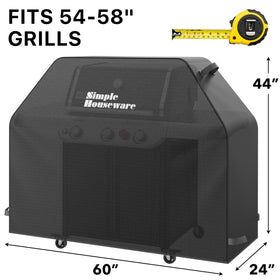 Simple Houseware 600D polyester exterior resists sun and wind, extending outdoor grill coverage.