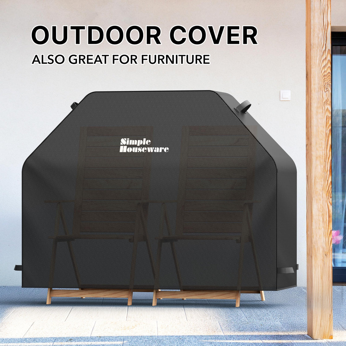 Simple Houseware 64in grill cover fits most leading brands for versatile protection.
