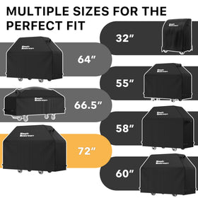 Simple Houseware strap-secured grill cover shown wrapped snugly against gusts