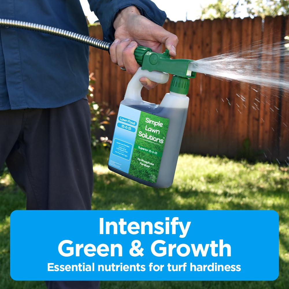 Simple Lawn Solutions 15-0-15 is safe for all grass types.
