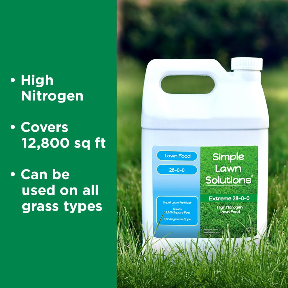 Simple Lawn Solutions 28-0-0 commercial-grade fertilizer for professional turf care.