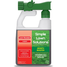Simple Lawn Solutions Extreme Grass Growth bottle pour shows easy application for a lawn boost.