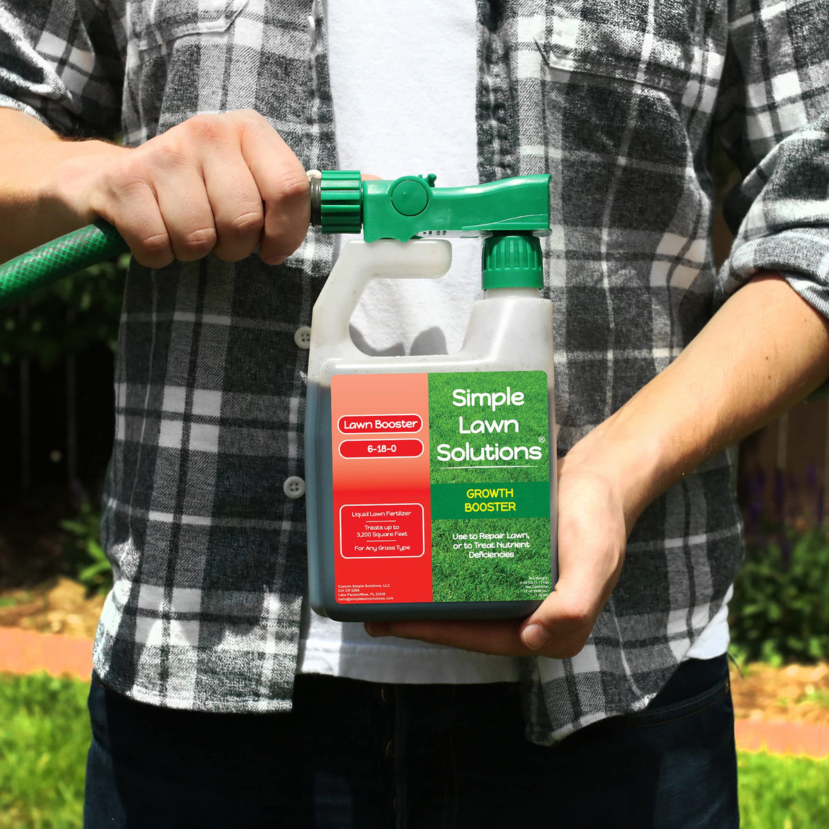 Extreme Grass Growth sprayer attachment enables convenient ready-to-use lawn care.
