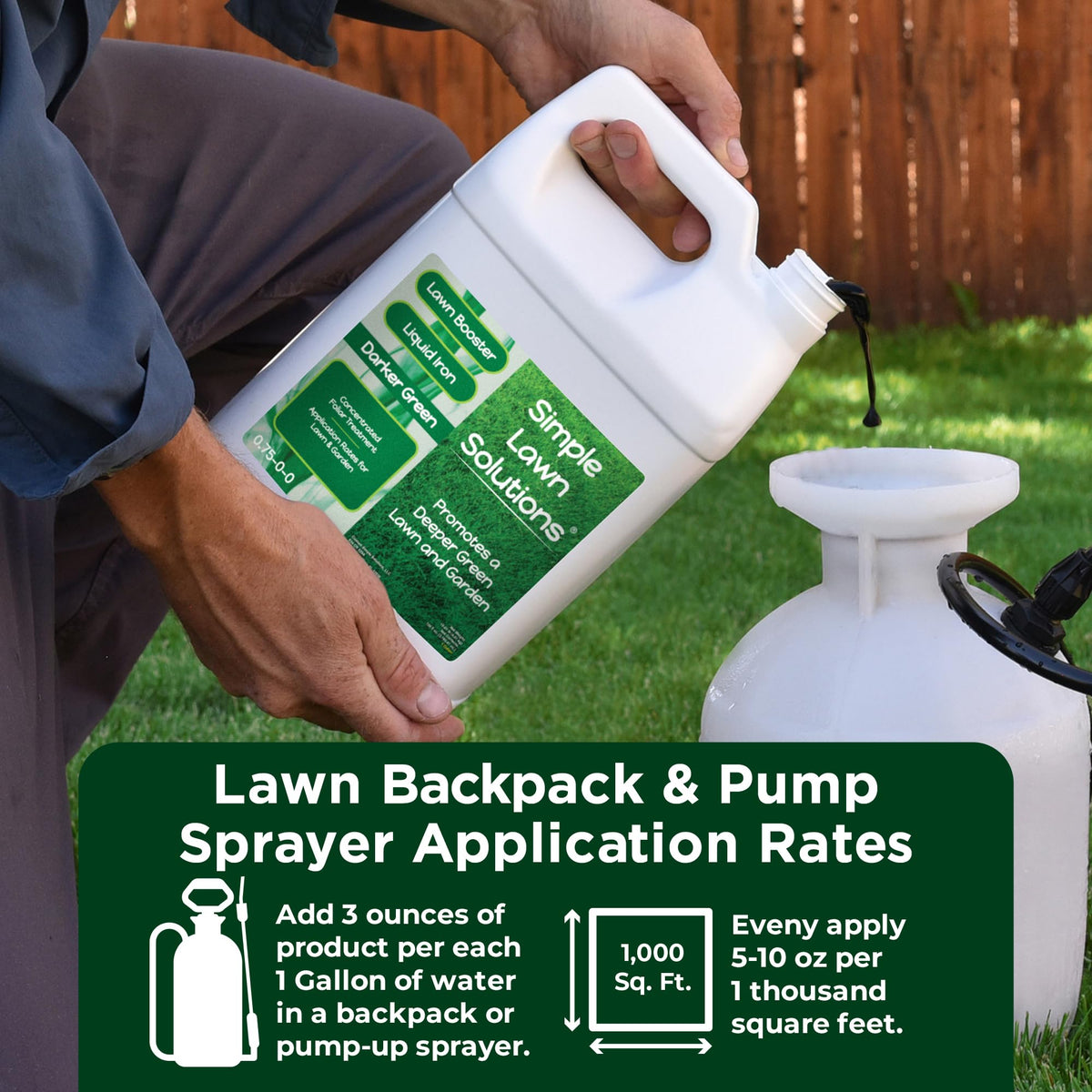Simple Lawn Solutions professional turf application in the field.