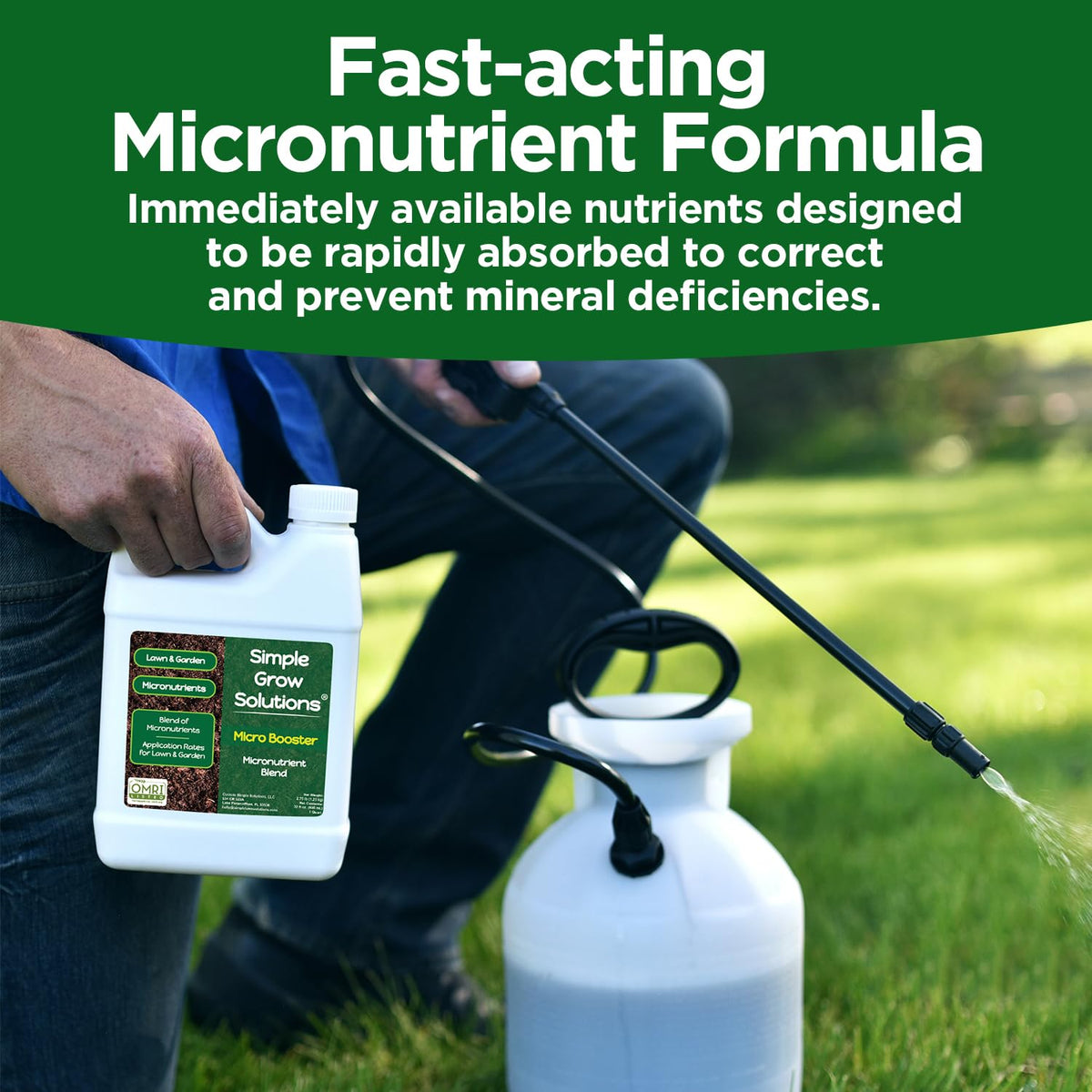 Simple Lawn Solutions use on flowers, tomatoes, and vegetables promotes even growth
