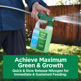 Simple Lawn Solutions 28-0-0 nitrogen promotes deeper green color