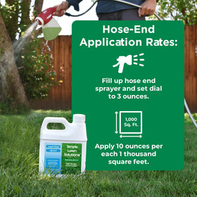 Hose-end spray application demonstrates convenient lawn feeding with Simple Lawn Solutions