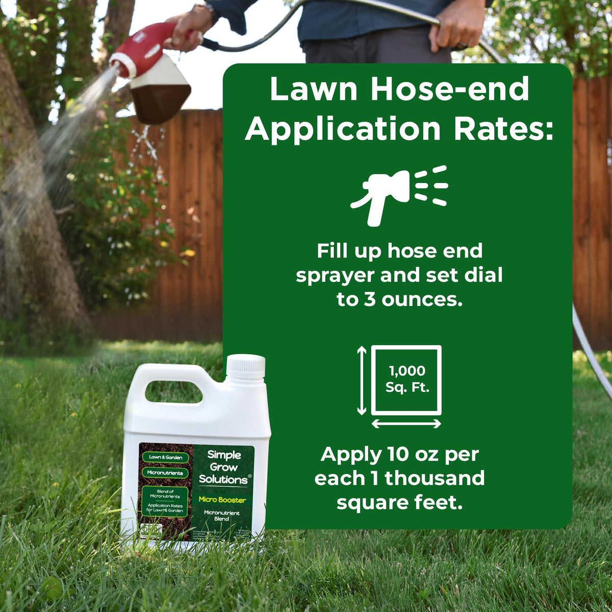 Simple Lawn Solutions 32-ounce bottle provides fast-acting nutrients
