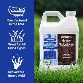 Simple Lawn Solutions lawn application spray shows even distribution across turf.
