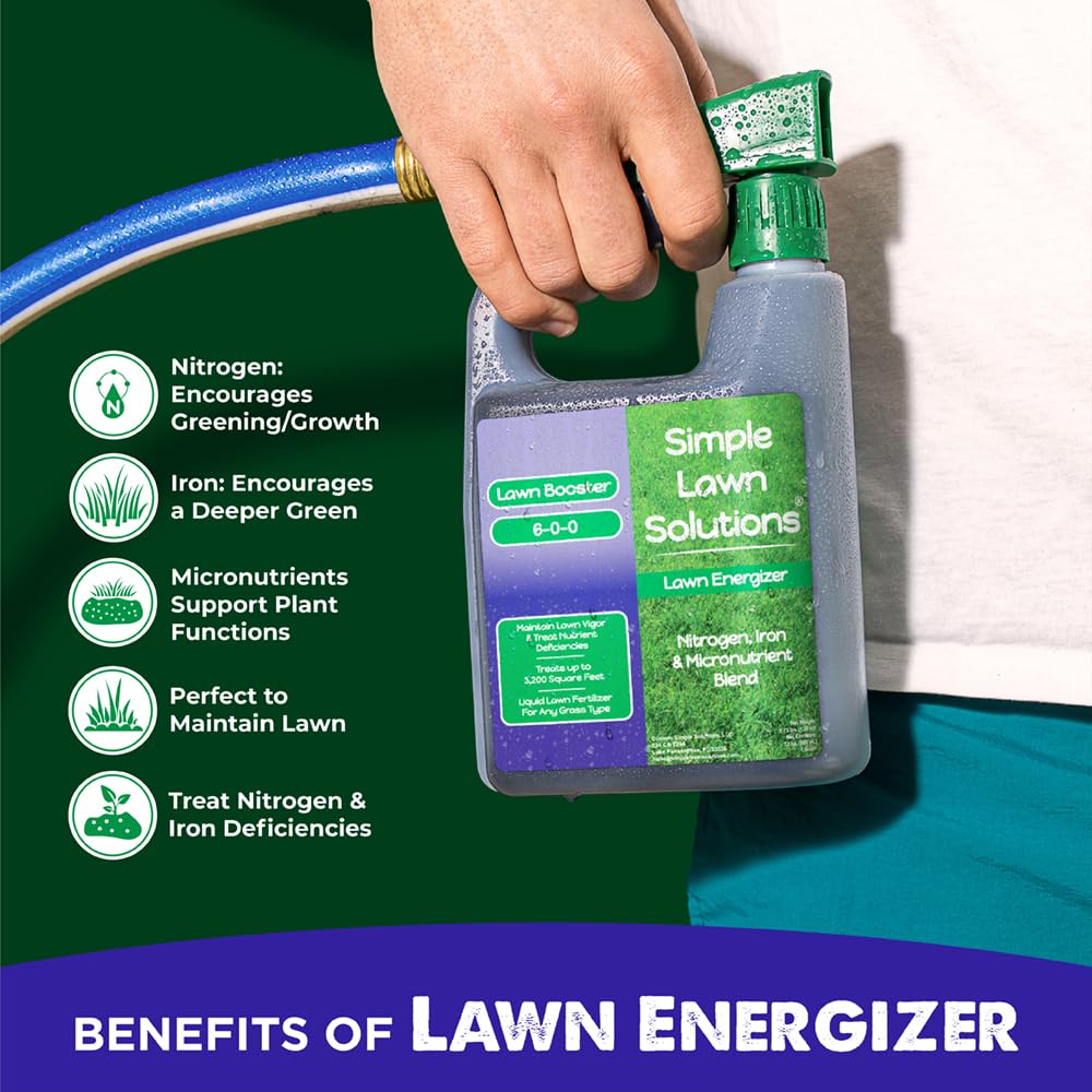 Simple Lawn Solutions iron blend deepens lawn color safely.