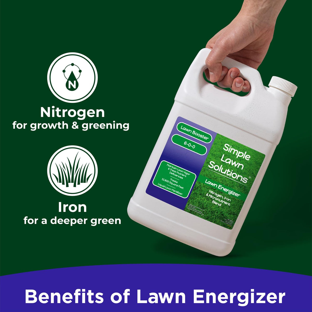 Simple Lawn Solutions lawn energizer spray demonstrates easy application.