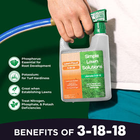 Simple Lawn Solutions spray being applied to lawn to boost root vigor.