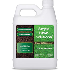 Simple Lawn Solutions Liquid Soil Loosener bottle improves compact soil and infiltration.
