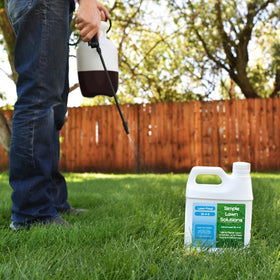 USA-made branding on Simple Lawn Solutions packaging