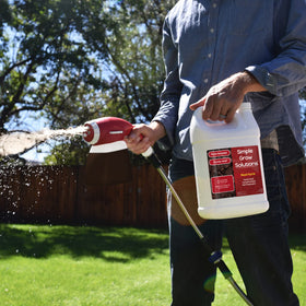 Root Hume applied to a thriving lawn and garden area.