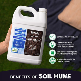 Simple Lawn Solutions Soil Hume application sprayer shows easy lawn use
