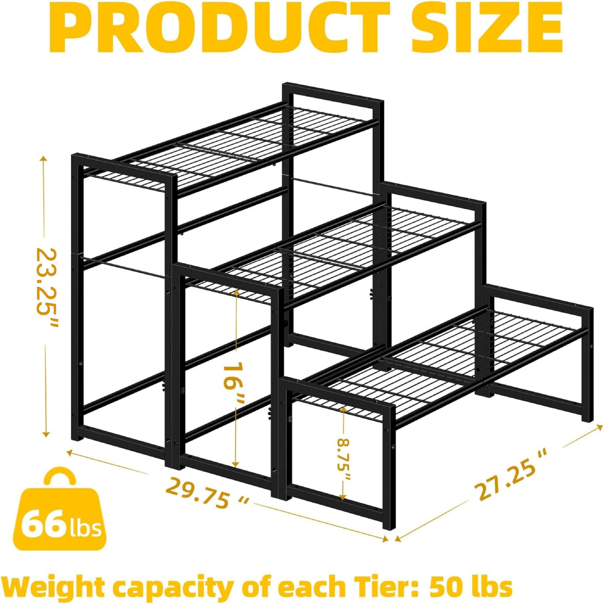 Simple Trending black matte finish plant stand complements decor and creates elevated displays