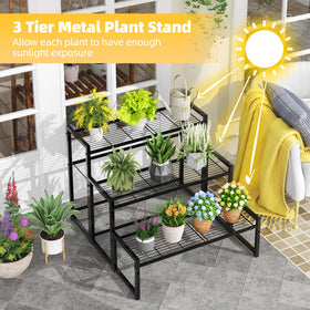 Simple Trending 3-tier plant stand stackable design enabling customizable display
