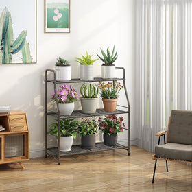 Simple Trending folding 3-tier stand saves space and simplifies storage.
