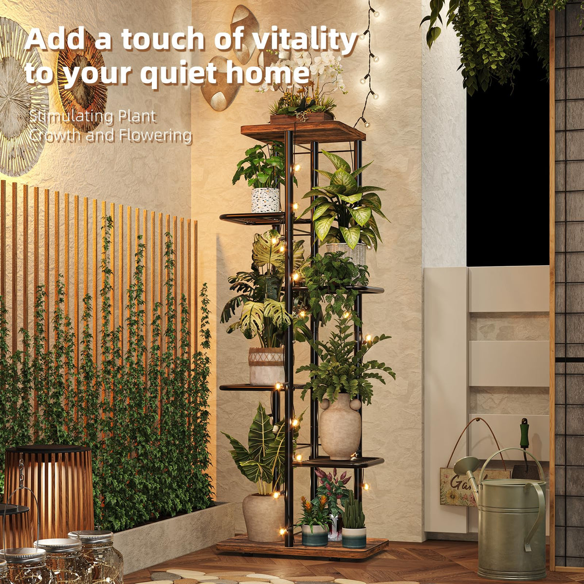 Simple Trending grid shelves show airflow for healthy indoor and outdoor plants.