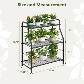 Simple Trending 3-Tier Plant Stand top view emphasizes open design for air circulation.