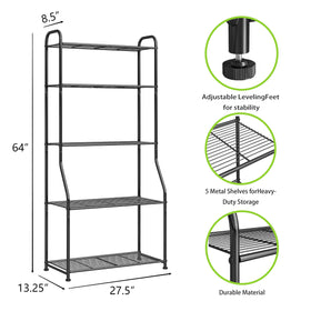 Simple Trending metal plant rack with five shelves for living room decor.