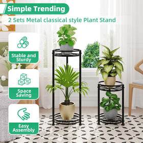 Simple Trending round plant stand base provides stable support for pots.
