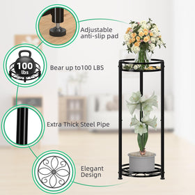 Simple Trending round plant stand waterproof coating resists moisture in outdoor spaces.