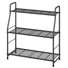 Simple Trending waterproof metal plant shelf resists rust and weather.