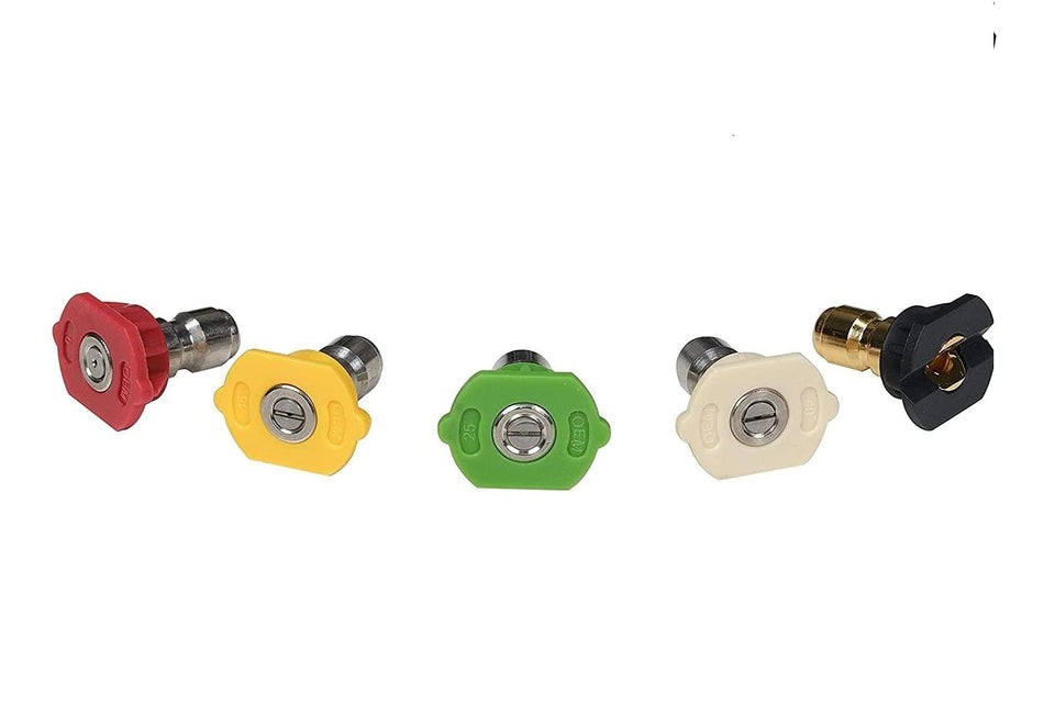 Simpson 80145 0 degree nozzle for precise spot cleaning.