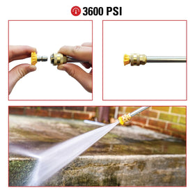 Simpson 80145 25 degree nozzle for general purpose cleaning.