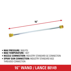 Simpson 80149 is cold-water compatible for versatile pressure washing.