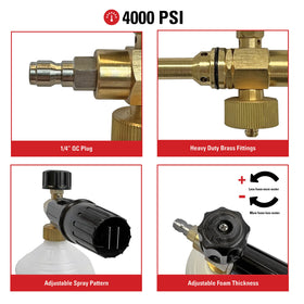SIMPSON 80271 quick-connector illustrating easy attachment to pressure washers