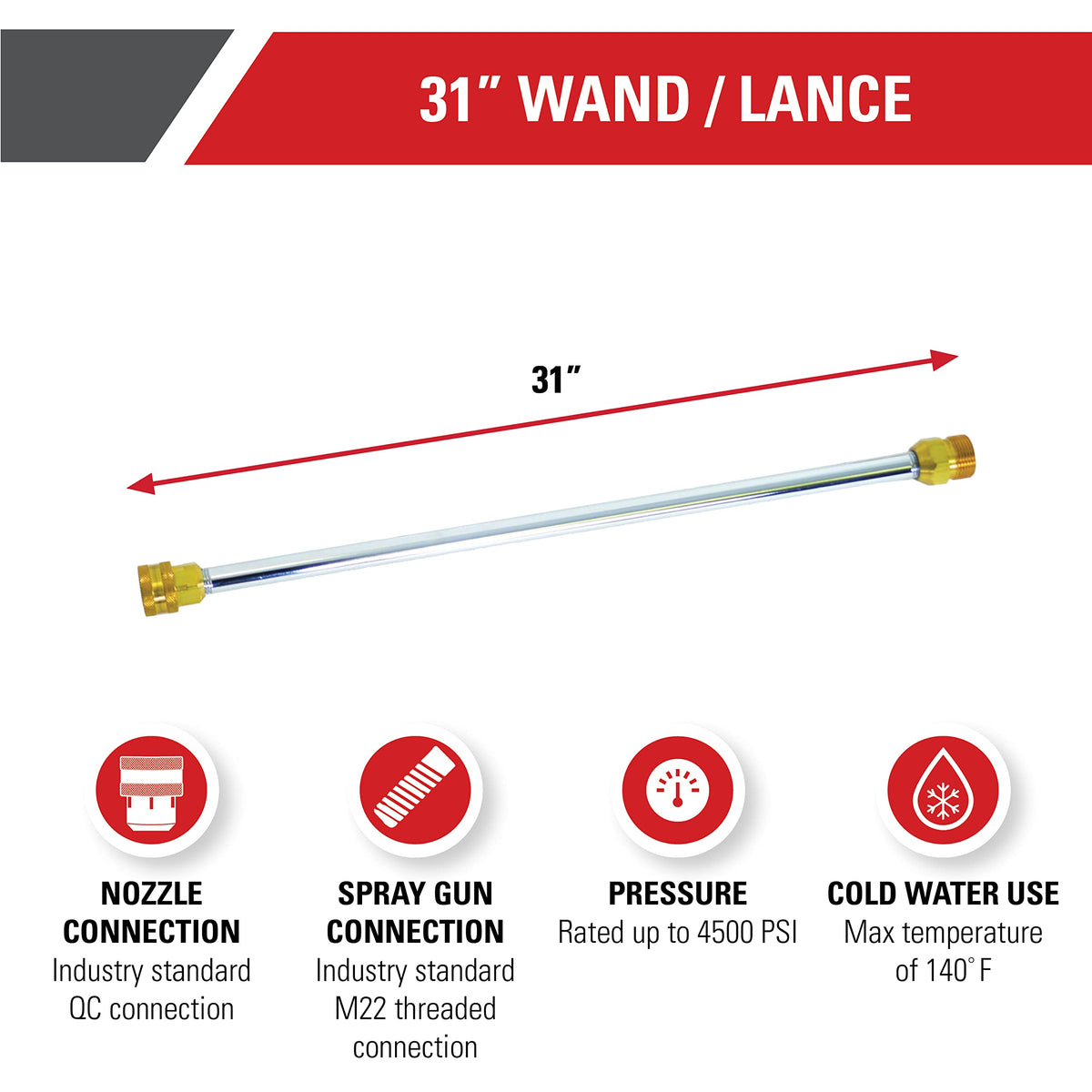SIMPSON 80479 wand with QC and M22 connection for quick nozzle swaps.