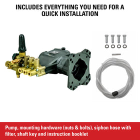 SIMPSON AAA90039 PowerBoost label indicates adjustable nozzle pressure for efficiency