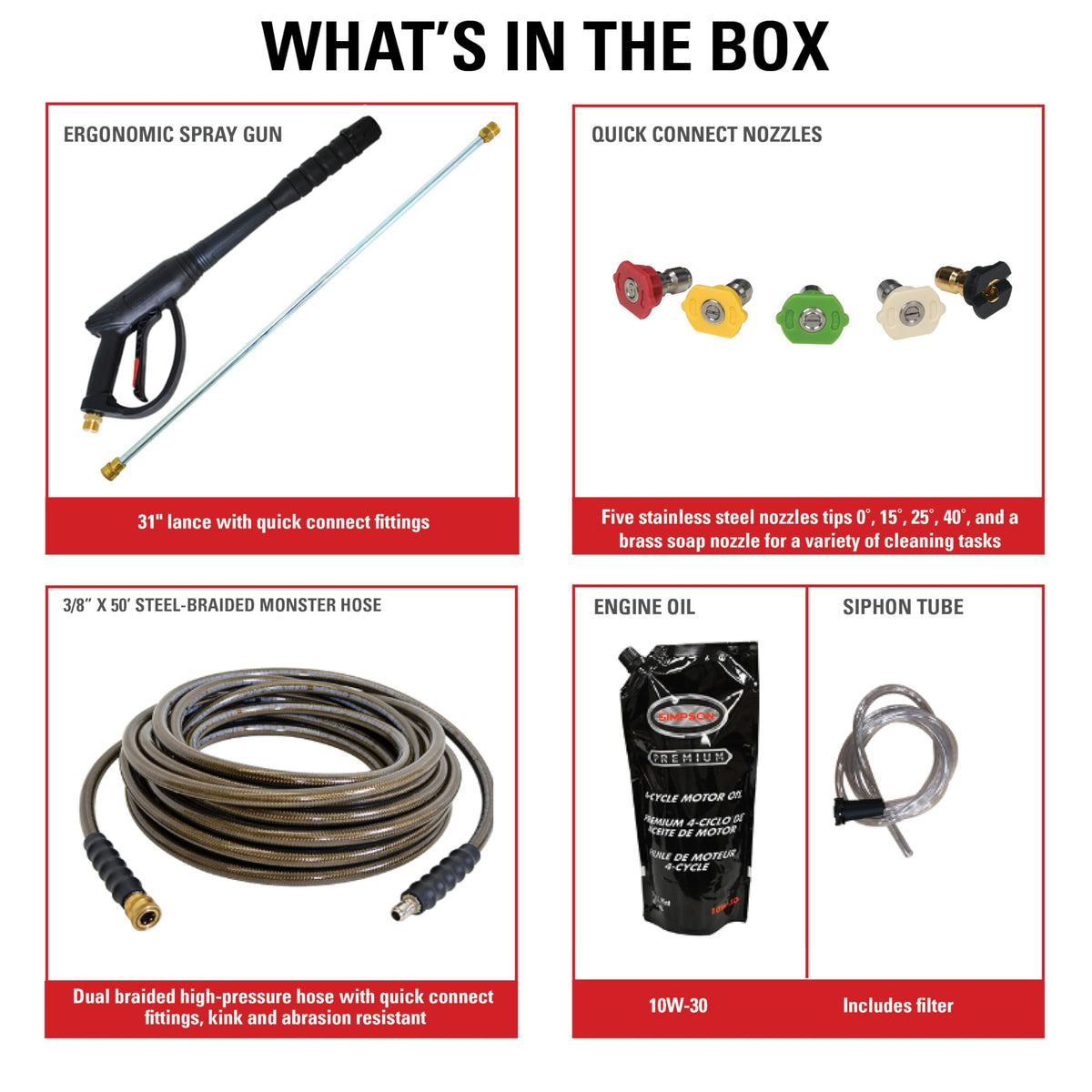 SIMPSON ALH4240 50-foot hose extended reach for tough jobs.