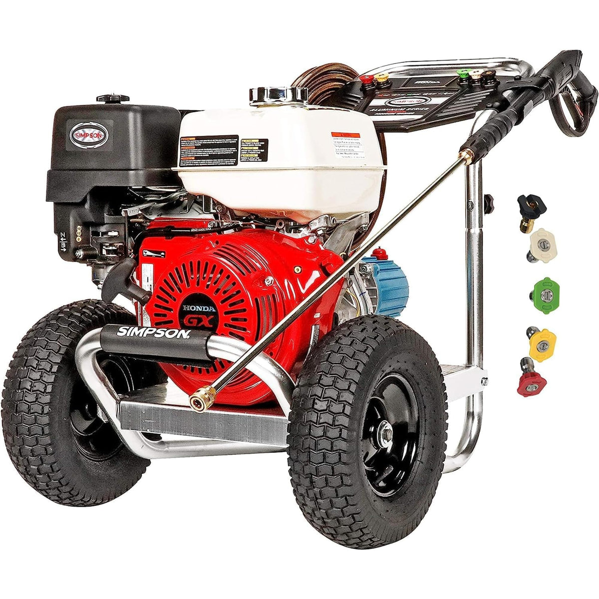 SIMPSON ALH4240 pressure washer front view ideal for heavy-duty outdoor cleaning.
